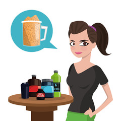 Icon of Protein Supplement design, vector illustration