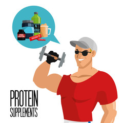 Icon of Protein Supplement design, vector illustration