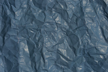 Blue crumpled paper texture , For wallpaper.