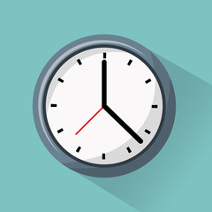 Clock icon object, time concept vector design