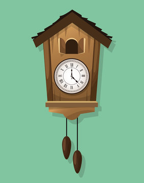 Clock icon object, time concept vector design