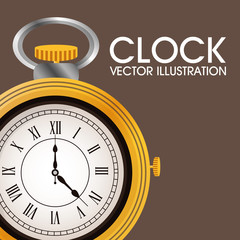 Clock icon object, time concept vector design