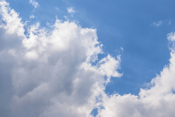   blue sky with cloud closeup