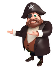  3D Rendered illustration of pirate Pointing pose