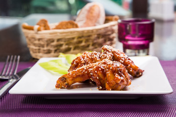 chicken meat is barbecue