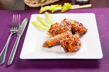chicken meat is barbecue