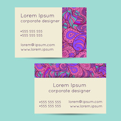 Vector set of low poly business card template designs. Boho creative templates with realistic gradient shadows.