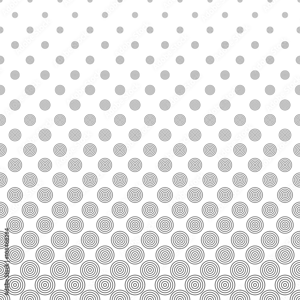 Poster seamless monochromatic vector circle pattern