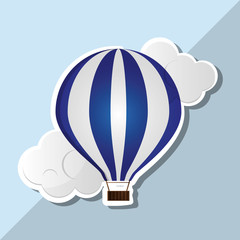 Hot air balloon graphic , vector illustration