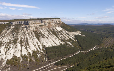 A Grand view of the valley of ashlama-Dere and mount Besh-Kosh.Crimea.