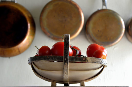 Tomatoes in a country kitchen