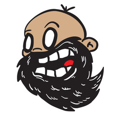 bearded bald man