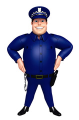 3D Rendered illustration of Police