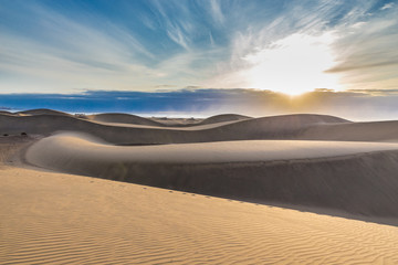 Fototapeta na wymiar Maspalomas Dunes-Gran Canaria,Canary Islands,Spain