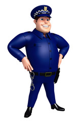 3D Rendered illustration of Police