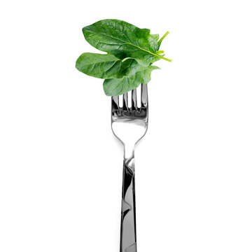 spinach on Fork