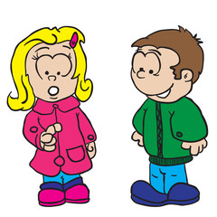 boy and girl standing