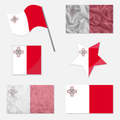 Set with Flags of Malta