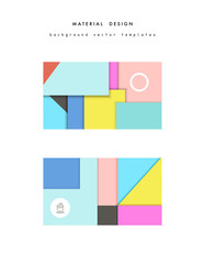 Trendy backgrounds in a material design style. Business template