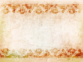 background antique ornament on the ancient wall.vector illustration