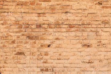 old brick wall, yellow background