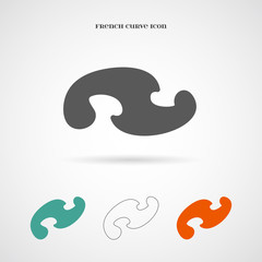 Vector Geometry French Curve Icon