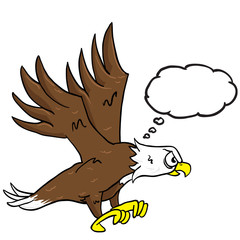 eagle with speech bubble