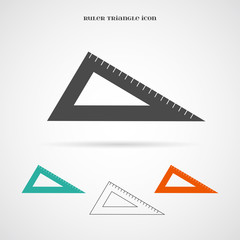 Vector Triangle Ruler Icon