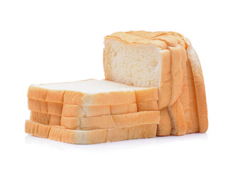 sliced bread isolated on white background