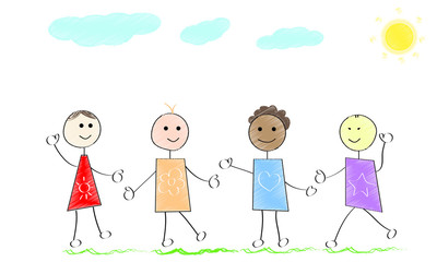 Children of different races