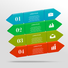 3D infographic banner