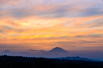 Look at Gunung Agung Summit at sunrise, Jatiluwih