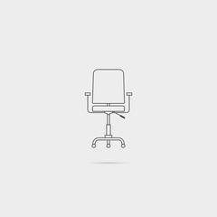 Thin Line Vector Icon – Chair