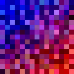 Red blue square mosaic background design