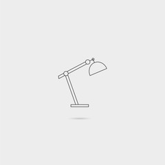 Thin Line Vector Icon – Lamp
