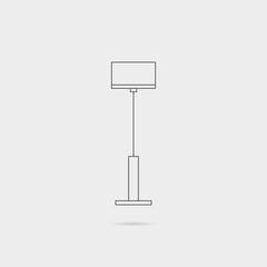Thin Line Vector Icon – Lamp