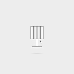 Thin Line Vector Icon – Lamp
