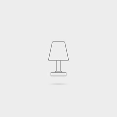 Thin Line Vector Icon – Lamp