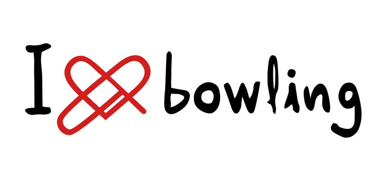 bowling love icon