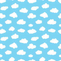 Cartoon Clouds Seamless Pattern