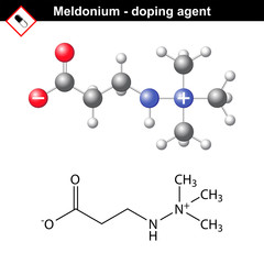 Chemical formula of meldonium molecule