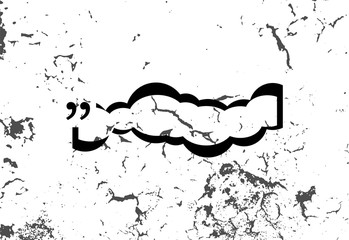 Quote blank with text bubble. Vector stock element for design. Dialog box. Quote box balloon. Commas, note, message, quote blank, tag and comment, template, text, marked.