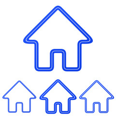 Blue line homepage logo design set