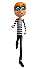 3D Rendered illustration of Thief running pose