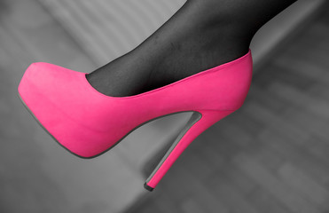 Pink Schuh Highheel (colorkey) 