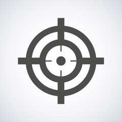 Target icon isolated on a gray background, stylish vector illustration for web design