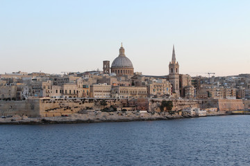 Fototapeta na wymiar Valletta, Panoramic View, Capital City, Republic of Malta 