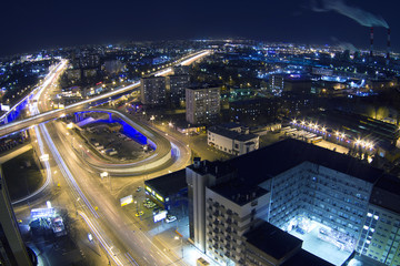 Obraz premium View of Moscow with high-rise buildings