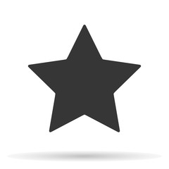 Fototapeta premium Star icon isolated on a white background with a shadow, stylish vector illustration for web design