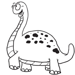 simple black and white dinosaur